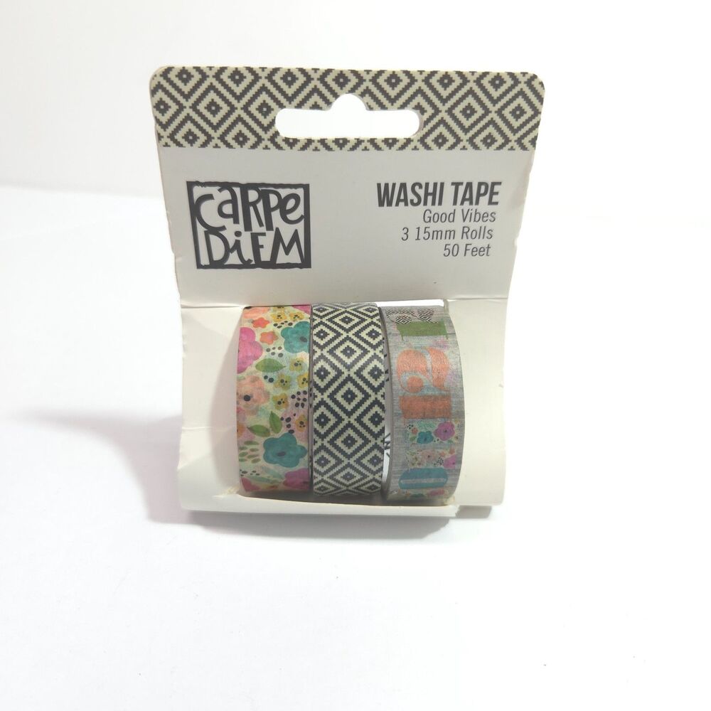 Carpe Diem Washi Tape 3 Rolls Good Vibes Simple Stories Scrapbooking Planner